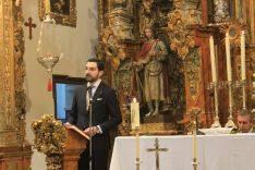 Miguel Ángel Romero en su jura y toma de posesión como Hermano Mayor // Hermandad de la Aurora