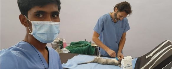 José María Martínez en una operación durante su voluntariado // Fundación Vicente Ferrer José María Martínez en una operación durante su voluntariado // Fundación Vicente Ferrer