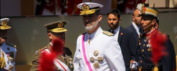 El Rey de España, en el acto celebrado en Sevilla el 1 de junio de 2019 con motivo del Día de las Fuerzas Armadas // Manolo Guerrero