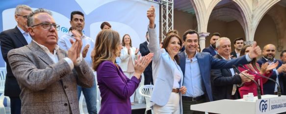 Juanma Moreno presenta a los candidatos del PP a las municipales en la comarca, El acto, en el Convento de Santo Domingo, cuenta también con la presencia de la presidenta de los populares en Málaga, Patricia Navarro, 18 Apr 2023 - 16:40