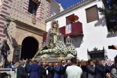 La Virgen de la Paz lució la saya con la que conmemoró el 75 aniversario de su coronación en 2022 // Laura Caballero