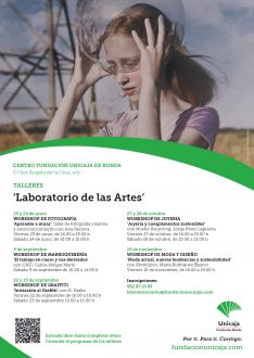 El cartel anunciador de los diversos talleres que se ofrecerán // Fundación Unicaja