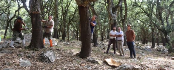 Los delegados de Agricultura y Montes y Medio Ambiente, Juan Carlos González y Jorge Fernández, respectivamente, visitaron la zona. // CharryTV