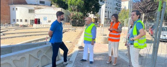 La alcaldesa en su visita a las obras // Ayuntamiento de Ronda