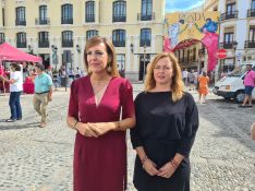 La diputada nacional por Málaga de VOX, Patricia Rueda, con la vice coordinadora en Ronda, Celia Aragonés. // CharryTV