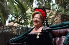 Pepi González, antes de entrar a la plaza de toros en la Goyesca.  // Ayuntamiento de Ronda. 