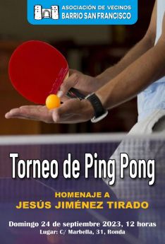El torneo de ping pong se hará en recuerdo de Jesús Jiménez Tirado.  // CharryTV