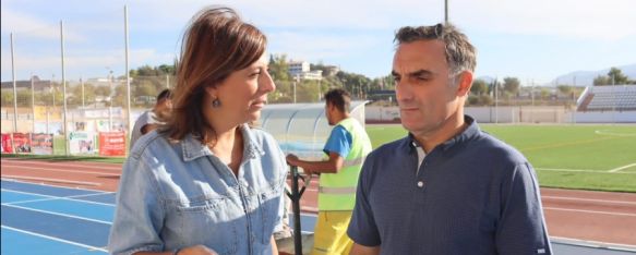 La alcaldesa y el delegado de Deportes han visitado esta mañana el recinto deportivo.  // CharryTV