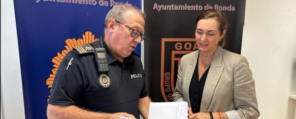 Aranda y Durán en rueda de prensa // Ayuntamiento de Ronda