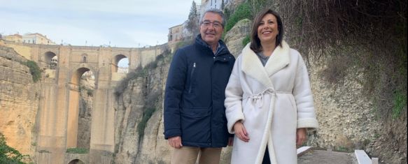 El presidente de la Diputación, Francisco Salado, visita las obras del Camino del Desfiladero del Tajo, El ente supramunicipal financiará la mitad del presupuesto del proyecto, cifrado en 1,6 millones de euros, 20 Dec 2023 - 18:30