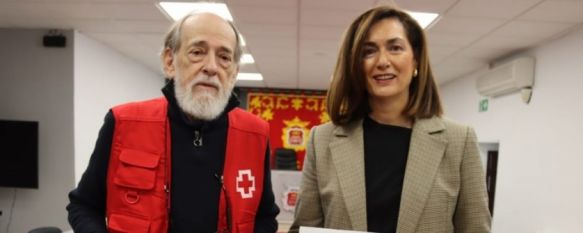 Cristina Durán, delegada de Asuntos Sociales, junto a Antonio Lasanta, presidente de la asamblea local de Cruz Roja // Ayuntamiento de Ronda