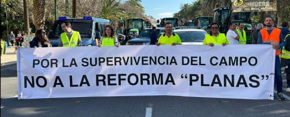 Los trabajadores del campo rondeños se movilizan en las protestas de Málaga