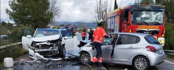 El choque se produjo en el kilométrico 33,5 alrededor de las 16.45 horas.  // CPB Málaga