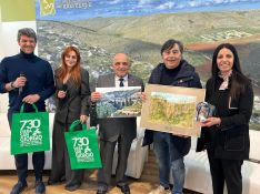 Jesús Vázquez, en el centro, en la visita institucional realizada al municipio italiano // Ayuntamiento de Ronda