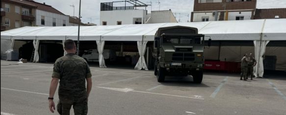 Efectivos de las diferentes unidades de La Legión en Ronda, ultimando los preparativos en el antiguo Cuartel de la Concepción // Manolo Guerrero