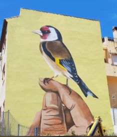 La concejal de Cultura asegura que desde algunos puntos del pueblo el jilguero se visualiza como si estuviese posado en un tejado. // CharryTV