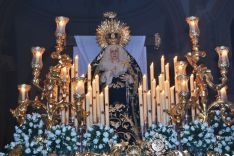 Imagen de María Santísima en la Soledad, que no puedo procesionar el pasado año por la lluvia. // CharryTV
