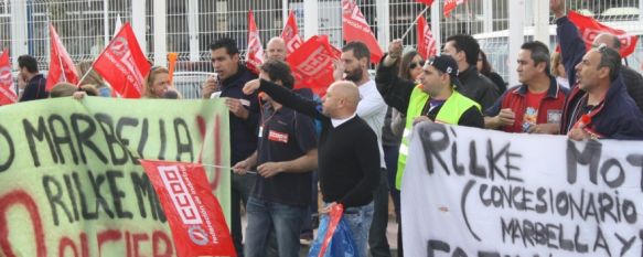 Trabajadores de Ford en Marbella se concentran para exigir el pago de sus nóminas, Los 18 trabajadores de Automóviles Ronda no han secundado la protesta 