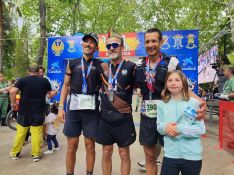 Juanjo Vidal y Joan Marc Falcó completaron el podio en marcha masculina. // CharryTV