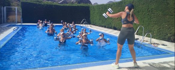 El aquagym, todo un éxito en el municipio de Benaoján , El Ayuntamiento ha estrenado este verano una piscina específica…, 07 Aug 2025 - 08:30