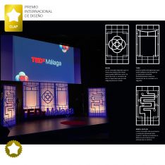La escenografía realizada para la edición 2024 de TEDxMálaga consiguió un premio Clap.  // CharryTV
