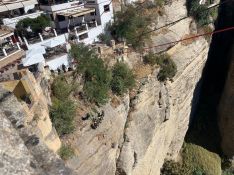 El simulacro ha tenido lugar en la garganta del Tajo // Nuria Gamero