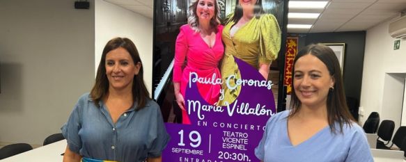 María Villalón y Paula Coronas ofrecerán este viernes un concierto en Ronda, Las entradas están disponibles en www.giglon.com y en la delegación…, 15 Sep 2025 - 16:33