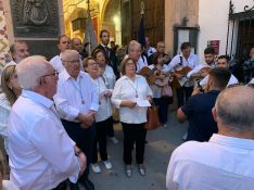 El coro de campanilleros de la localidad de Monturque (Córdoba) acompañaron musicalmente al cortejo procesional.  // Alejandro Portillo 