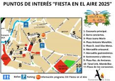 Mapa con zonas de interés.  // CharryTV