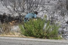 La rápida actuación de los distintos efectivos ha impedido que el fuego se extendiera. // CharryTV