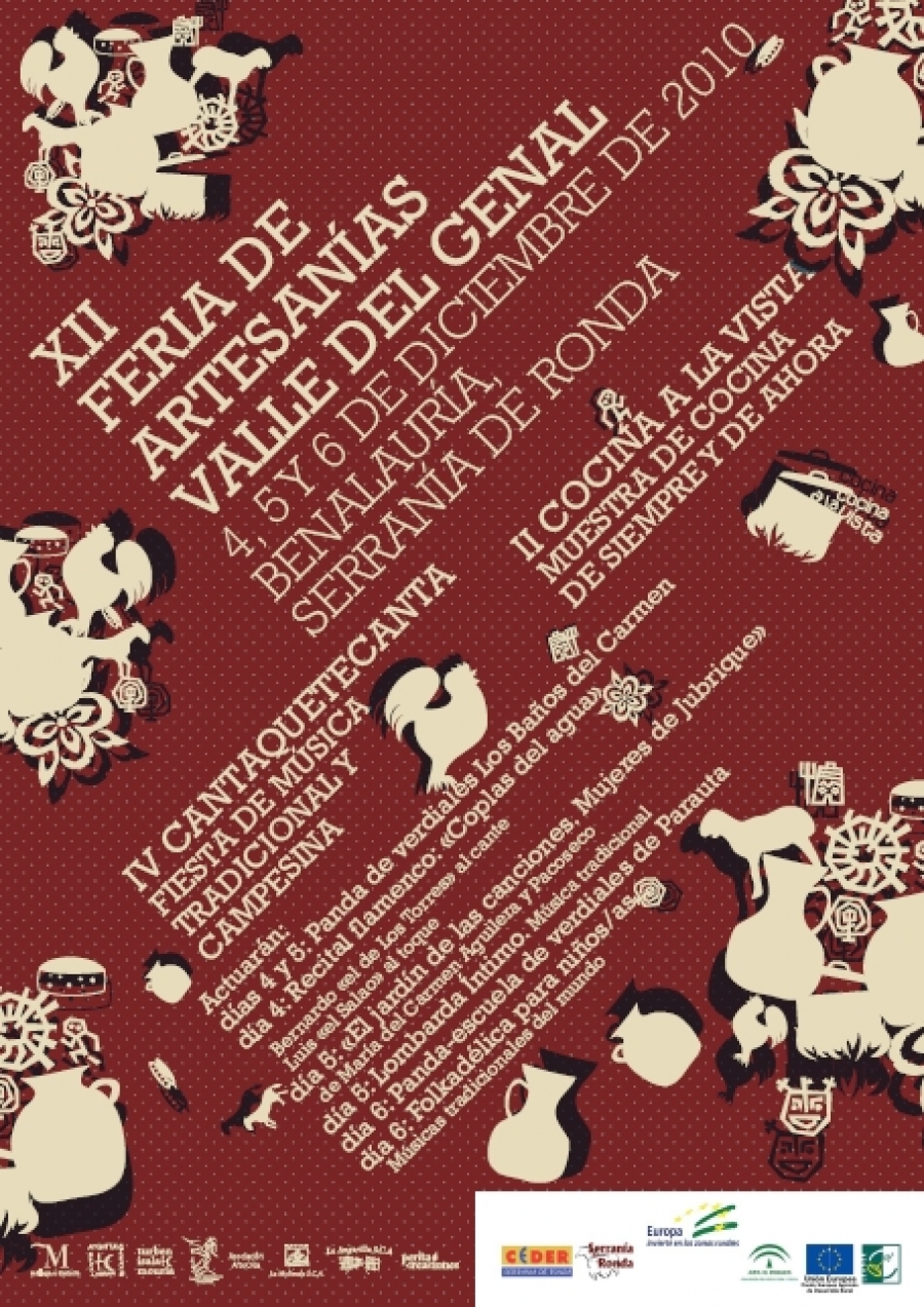 Cartel de la XII Feria de Artesanías Valle del Genal, en Benalauría.