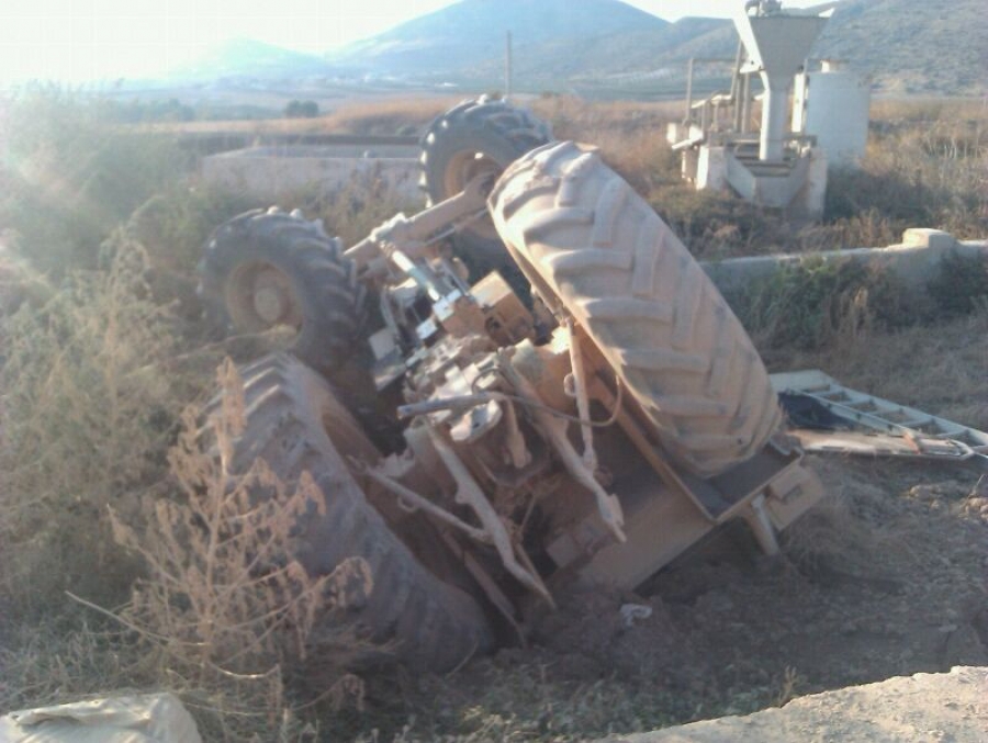 Imagen del tractor siniestrado.