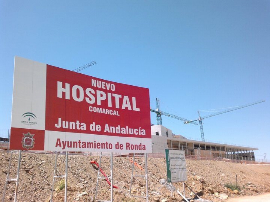 Estado actual de las obras del nuevo Hospital Comarcal de Ronda.
