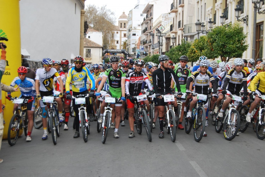 Imagen de la salida en la modalidad de bicicleta montaña de la pasada edición.
