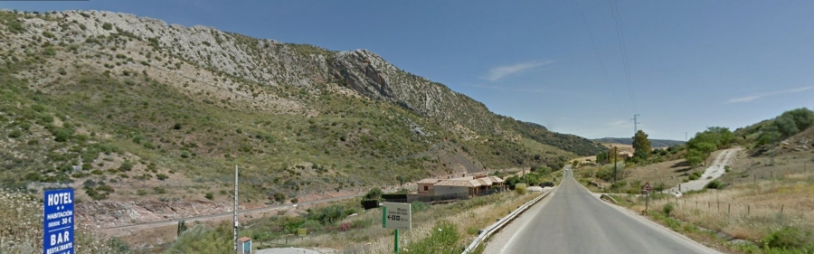 Imagen de la carretera MA-7401, que conecta Ronda con Benaoján
