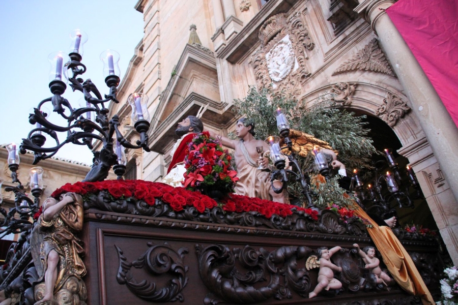 Nuestro Señor Orando en el Huerto, en su complicada salida desde Santa Cecilia