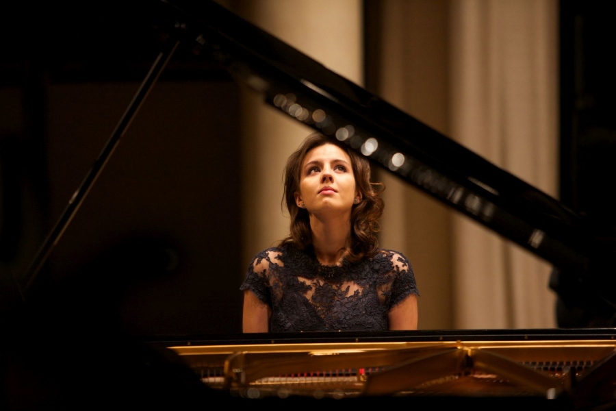 La pianista Olga Zado, una de las protagonistas de la velada, ha tocado como solista en el Kremlin de Moscú.