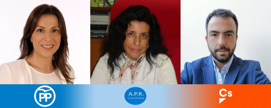 De izquierda a derecha: Mª Paz Fernández, Josefa Valle y Alberto Serrano