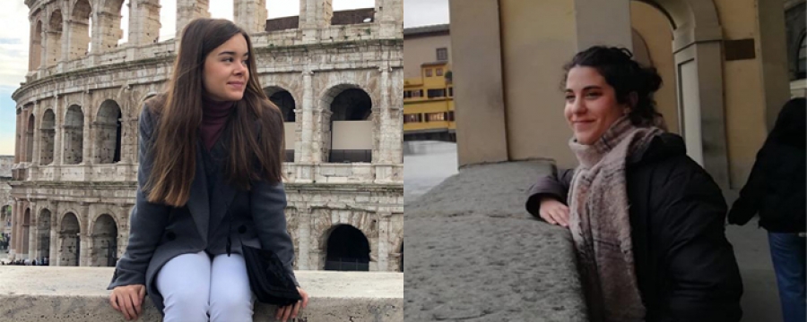 Marta Aguayo y Julia García esperan en Siena que la expansión del virus se contenga en Italia.