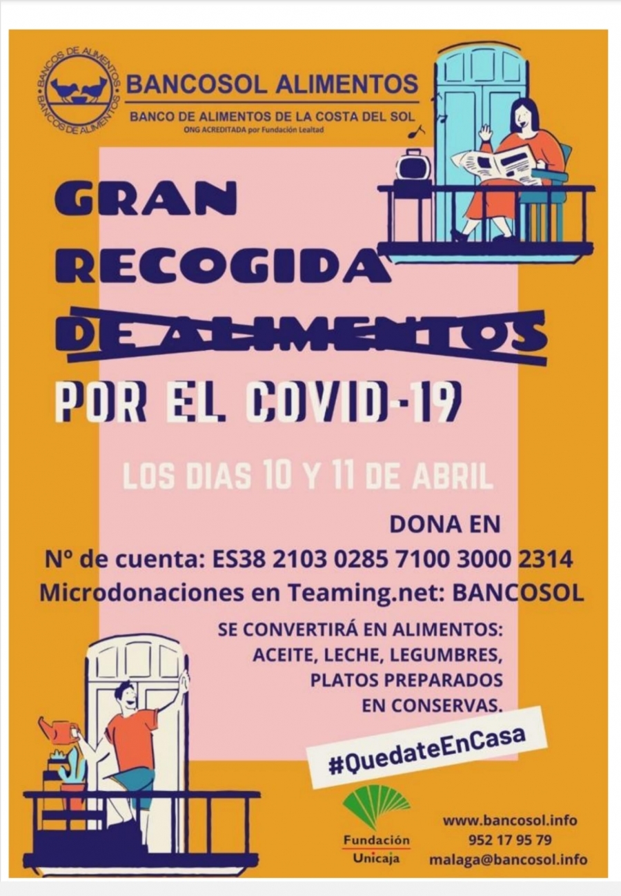 Los voluntarios del Banco de Alimentos de la Costa del Sol se encargarán de seguir surtiendo a las familias vulnerables de alimentos de primera necesidad.