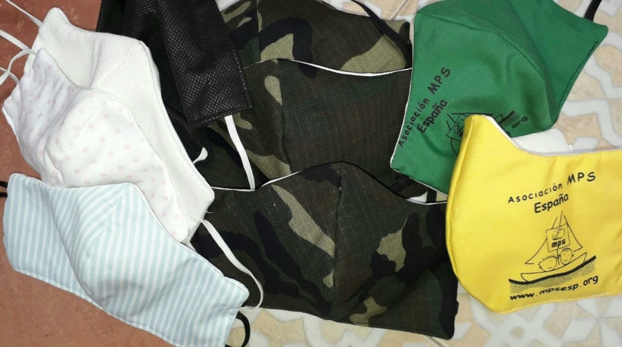 Mascarillas fabricadas por las vecinas montejaqueñas.