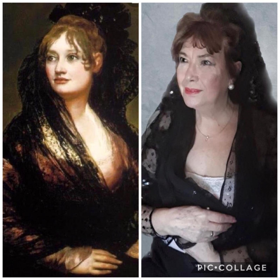 Carmela se ha caracterizado como el Retrato de Isabel Porcel de Goya.