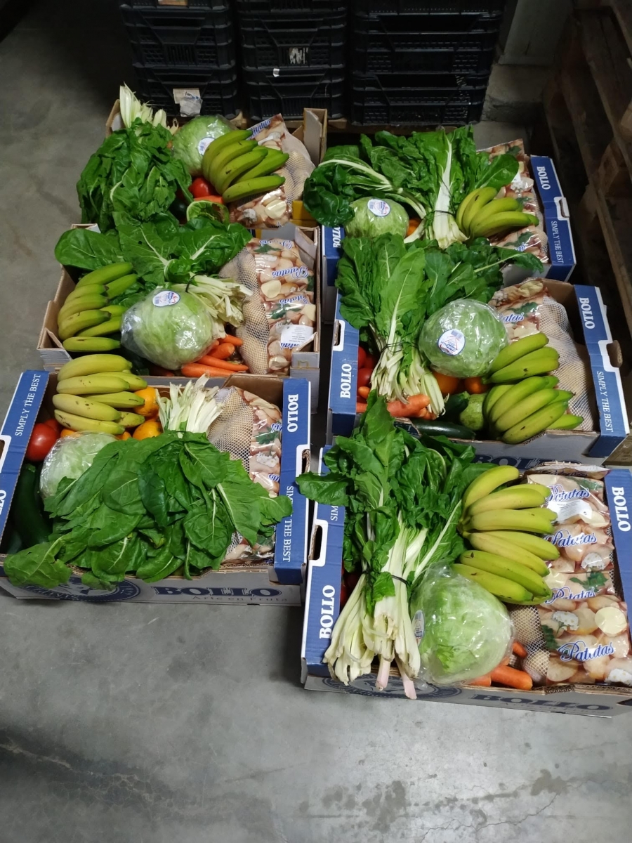 Imagen de las compras que preparan para distribuir entre rondeños que no atraviesan por un buen momento económico