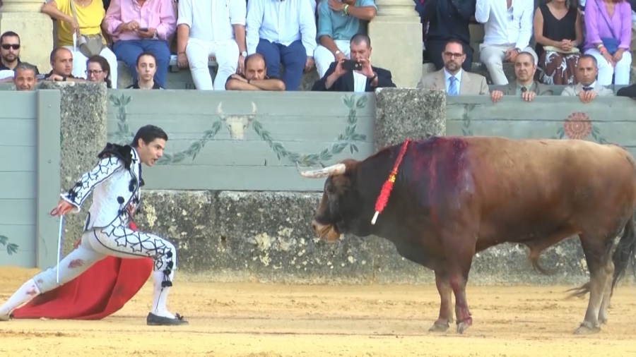 Pablo Aguado en la última edición de la Tradicional Corrida Goyesca en 2019.