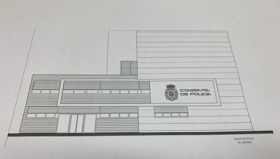 Perspectiva de alzado exterior del proyecto desde avenida de Málaga