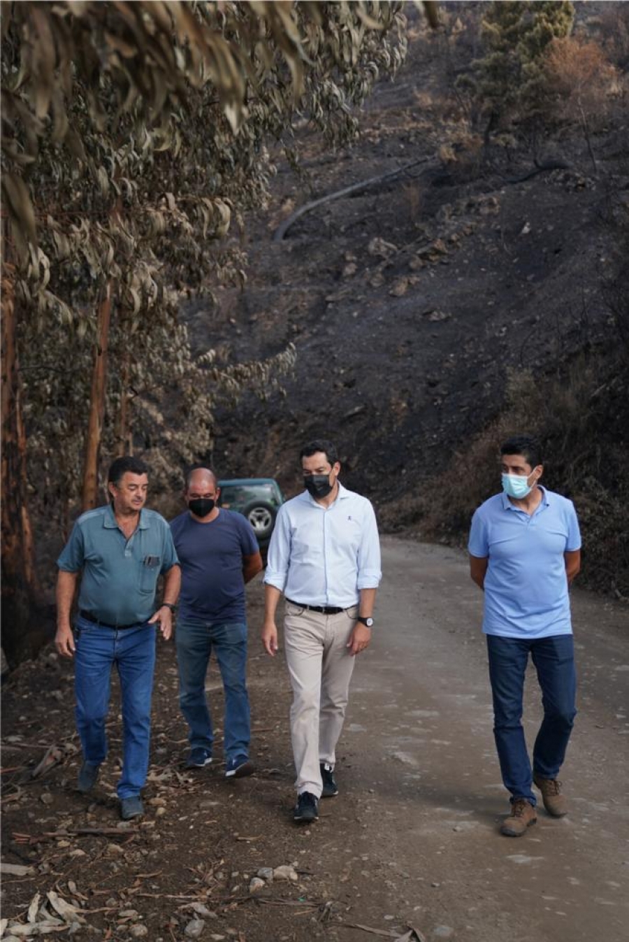 Moreno ha instado a la colaboración entre instituciones para superar los efectos del incendio.