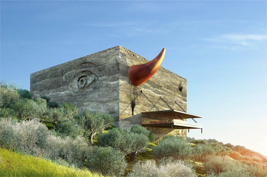 LA Almazara será un edificio monumental, un cubo de hormigón ecológico con símbolos representativos de la cultura andaluza.