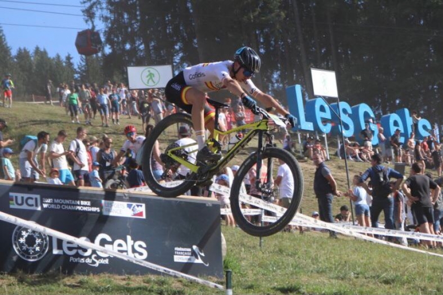 El ciclista durante su participación en la prueba de Cross Country
