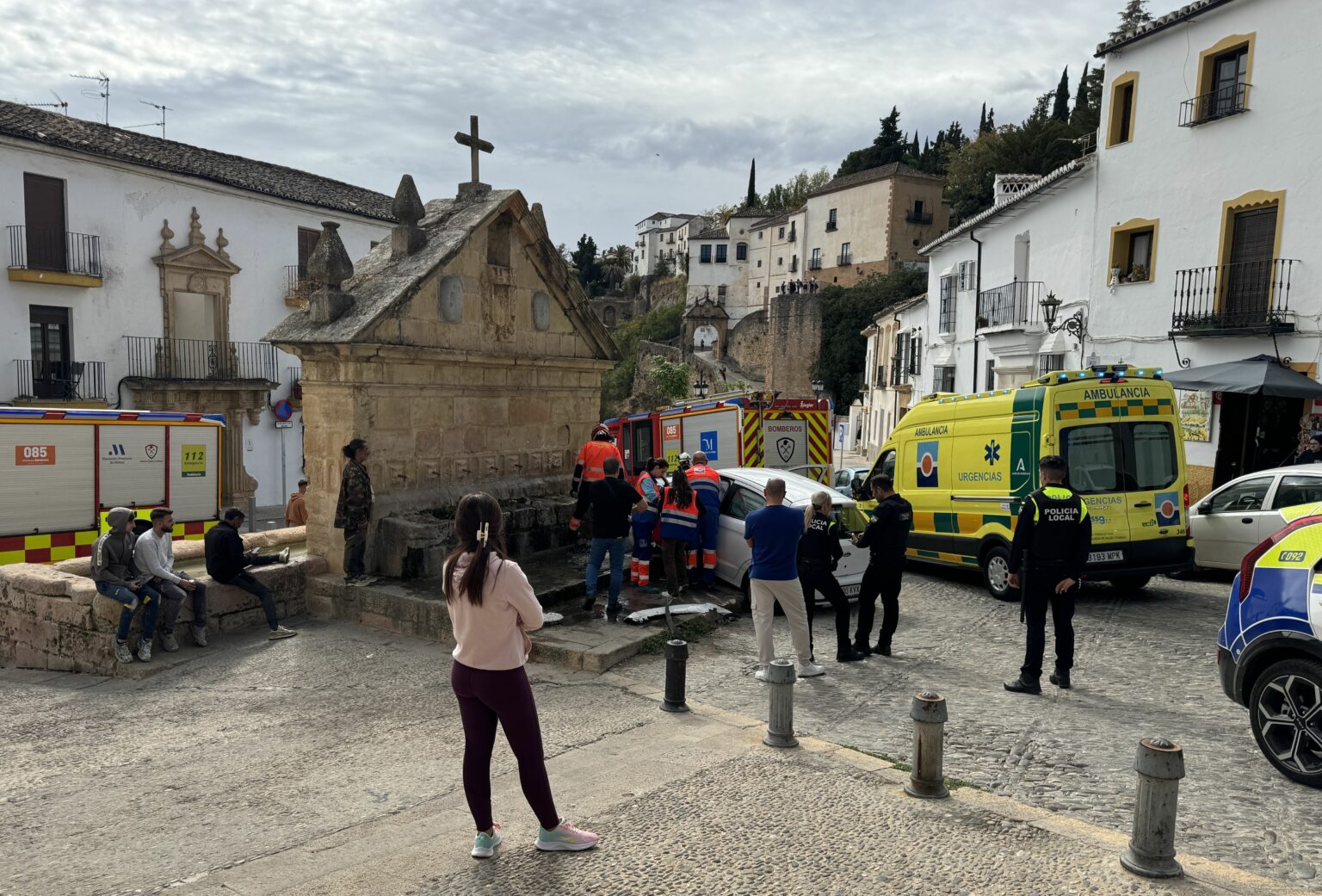 Imagen del accidente, que ha tenido lugar pasadas las 13:30 horas