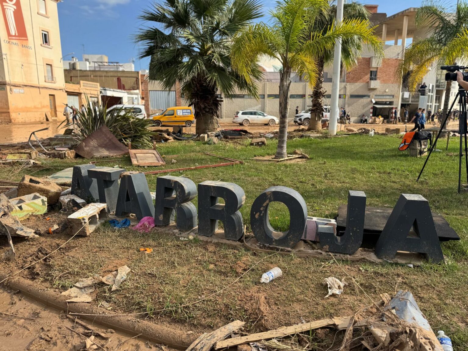 Imagen de la localidad tras la inundación el pasado año.